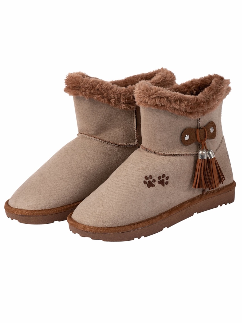 The Animal Rescue Site Paw Print Ankle Boots Faux Suede Size 9 NWT